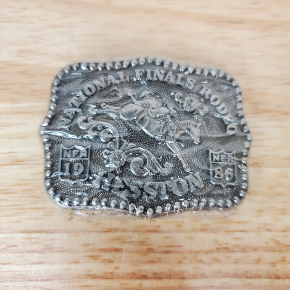 Hesston National Finals Rodeo 1986 NFR Youth Cowboy Buckle Vintage New